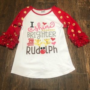 Ruffle sleeve rudolf raglan